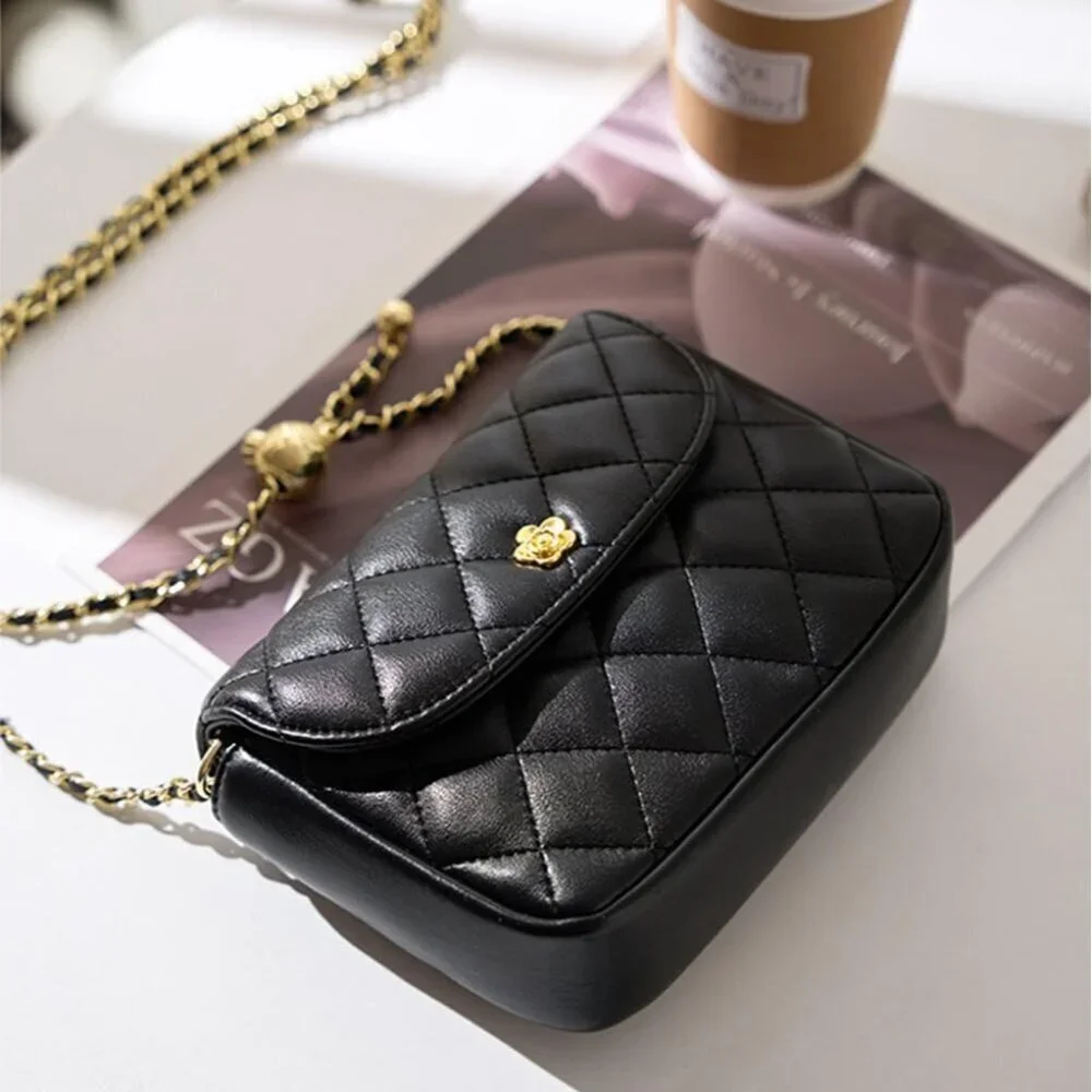 Women Vintage Quilted Chain Strap Crossbody Shoulder Bag Fashion Purse